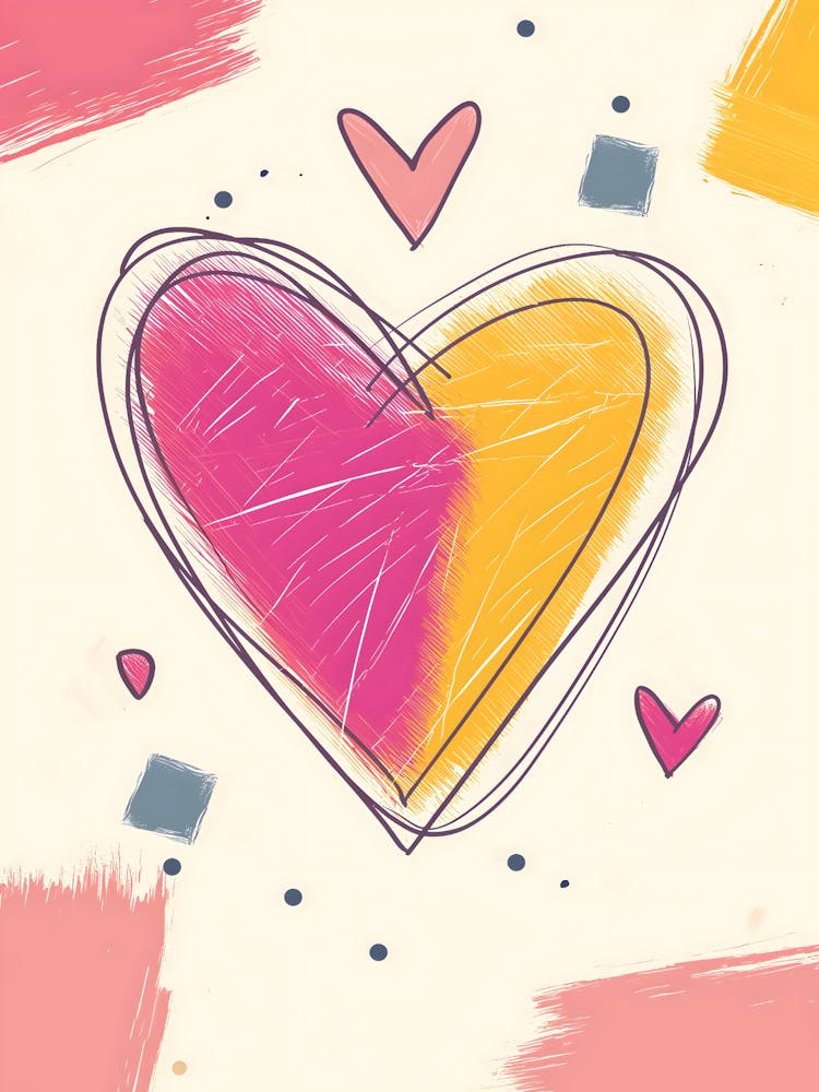 Heart With Paint Strokes