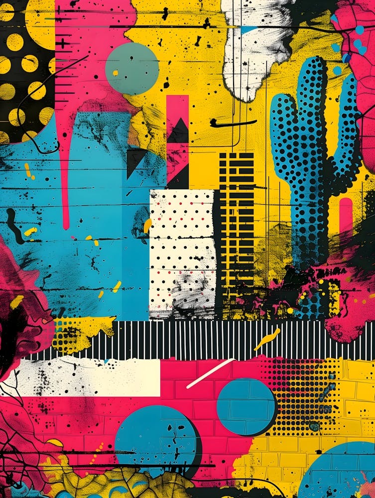 Kaktus Wandkunst, Lebendig, Pop Art
