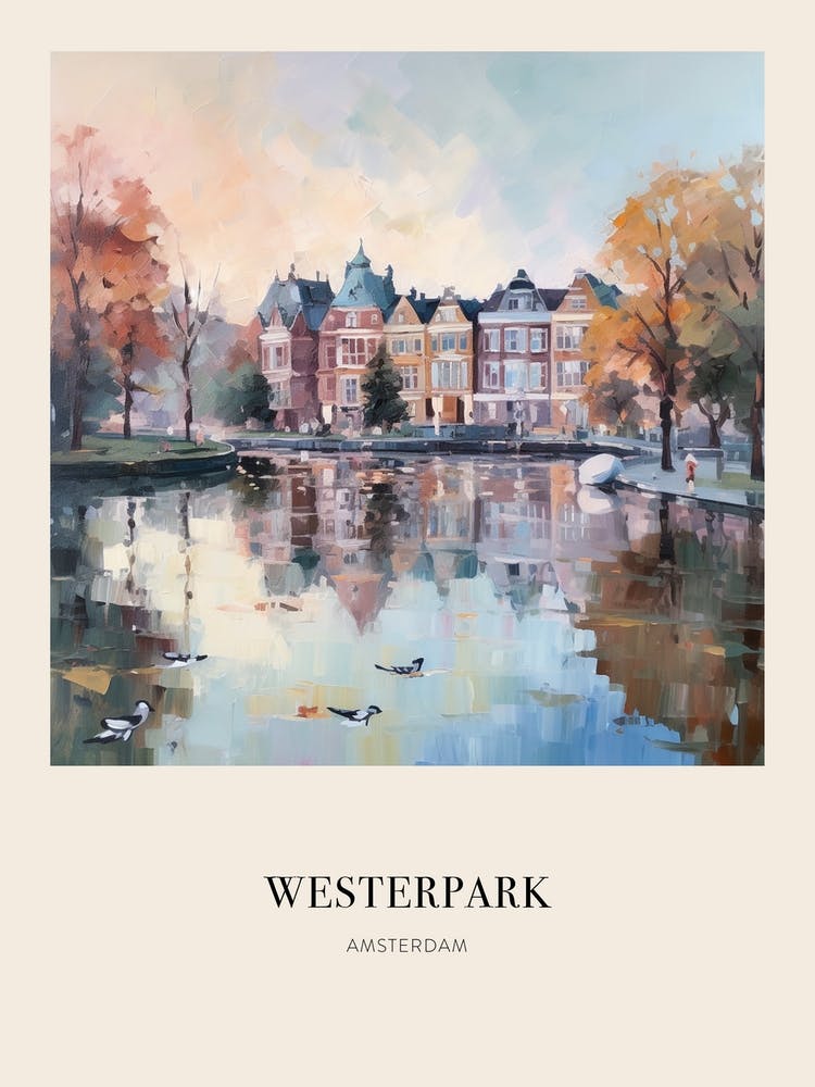 Westerpark Amsterdam Netherlands 3 Vintage Cezanne Inspired Poster