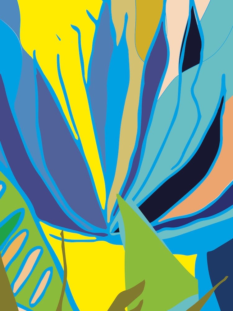 Succulent Garden In Turquoise