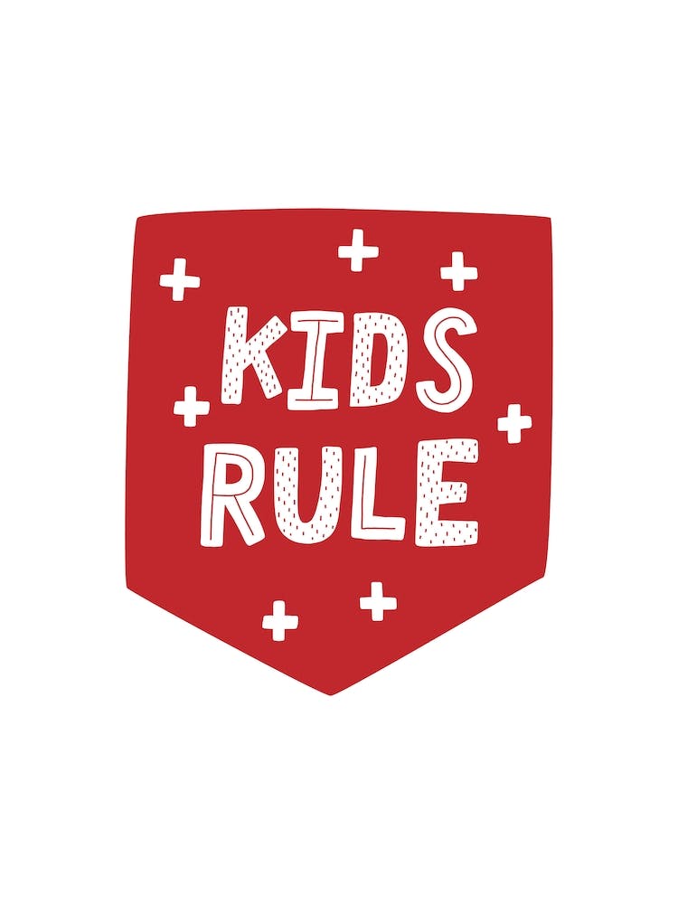 Kids Rule Red Super Scandi
