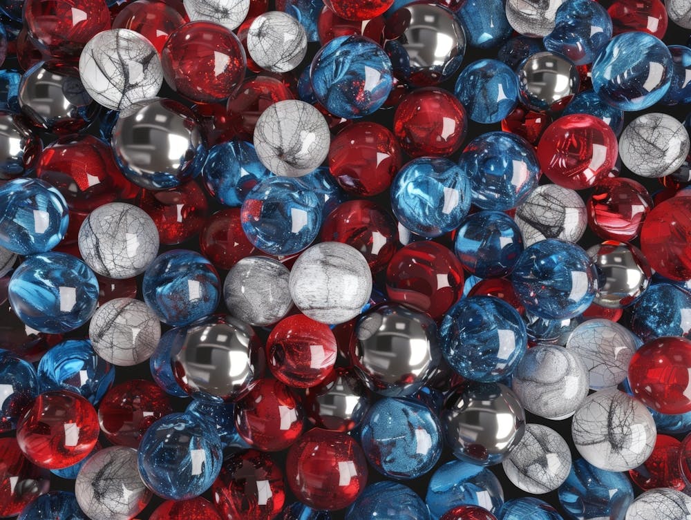 Patriotic Glass Beads