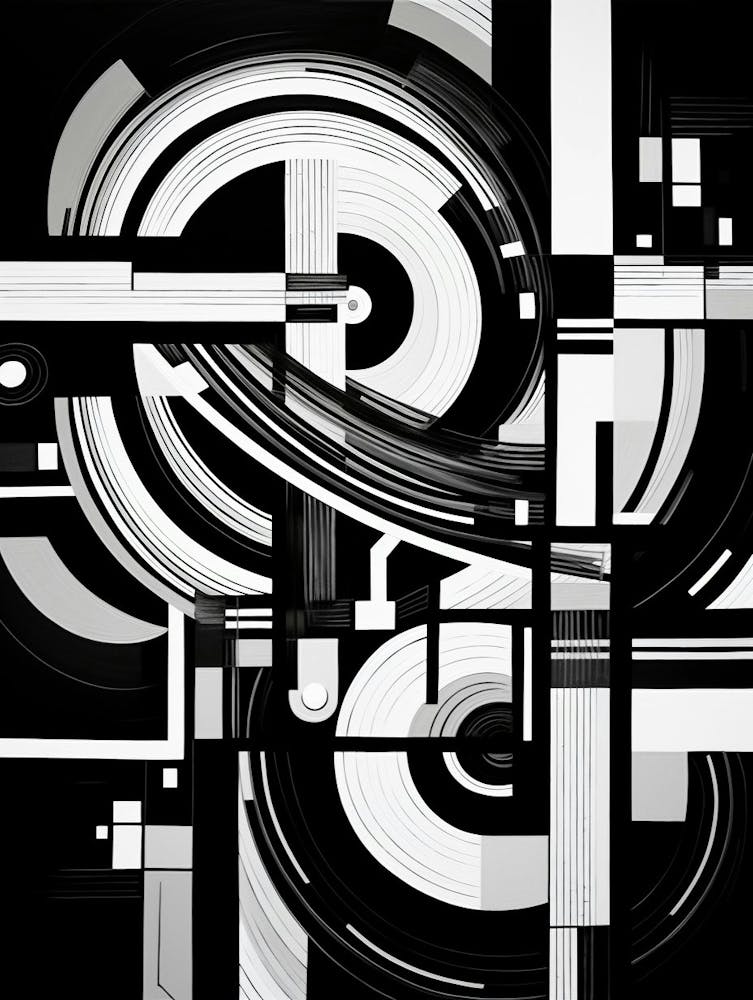 Infinity Abstract Black And White 5