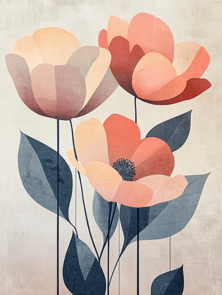 Three Flowers Canvas Print