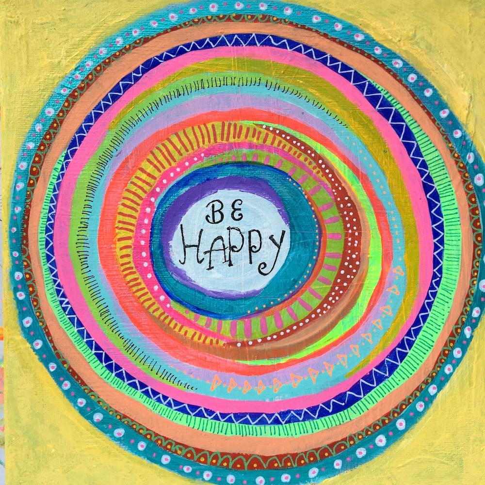 Be Happy Rainbow Pride Mandala