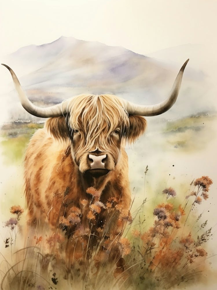 Ochre Colour Scheme Mountain Cow 1