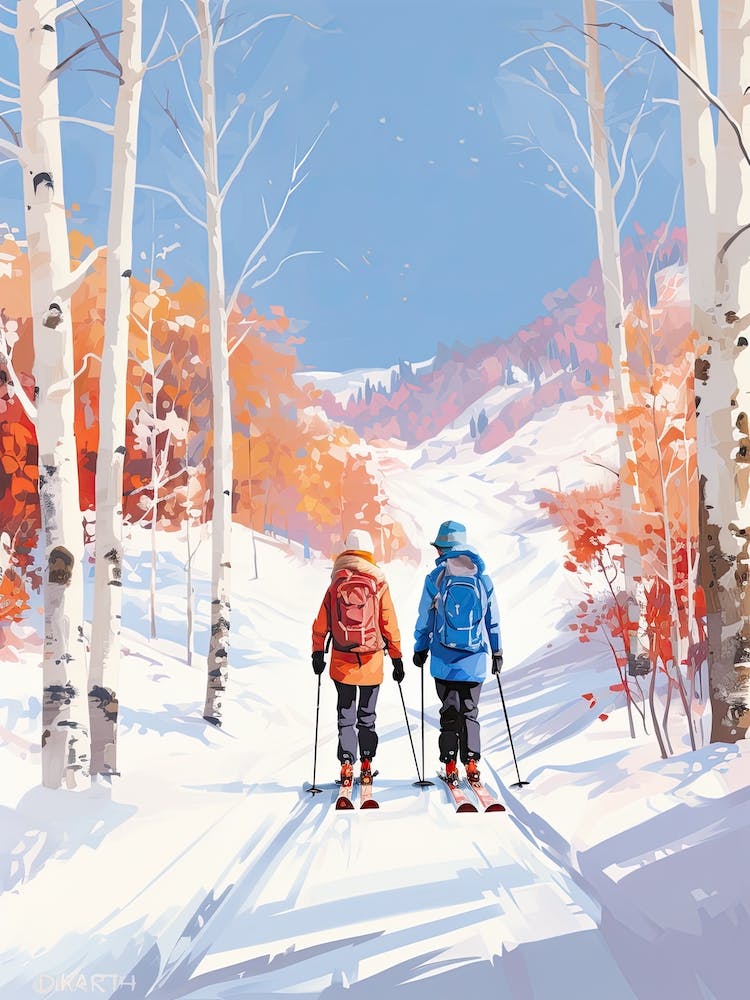 Aspen Snowmass   Colorado Usa, Ski Resort Illustration 3