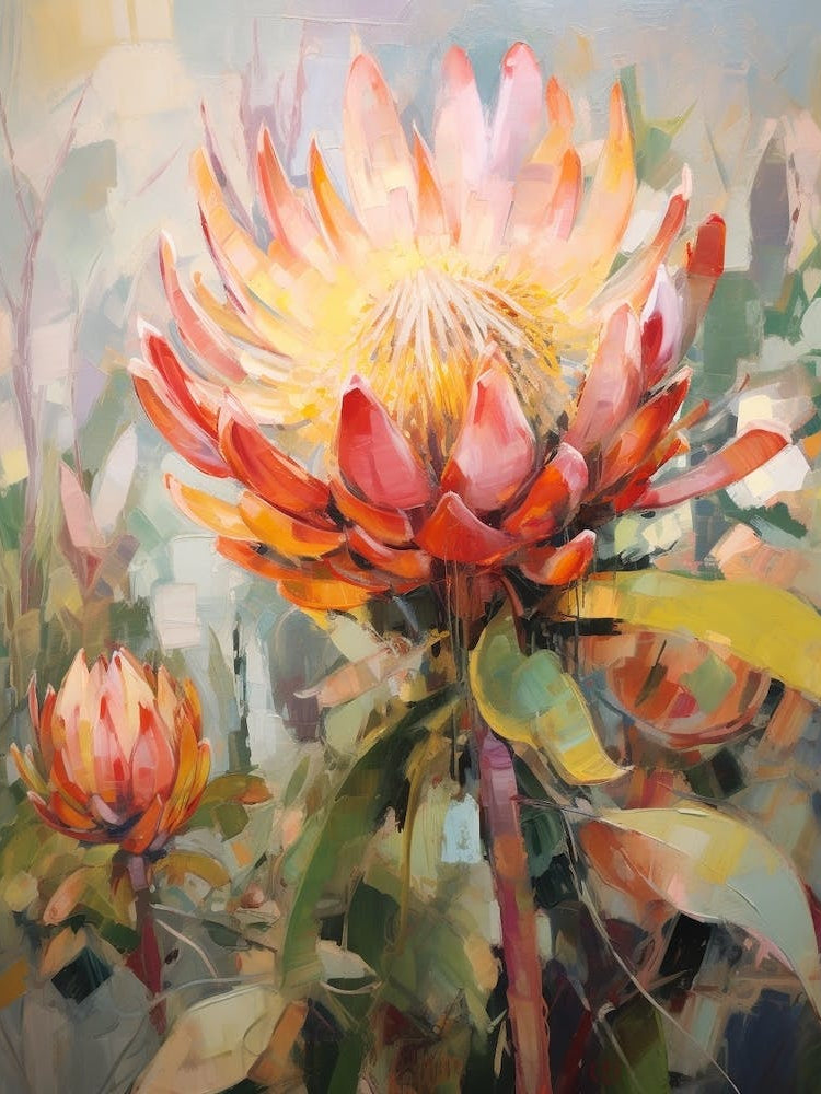 Fall Flower Painting Protea 2