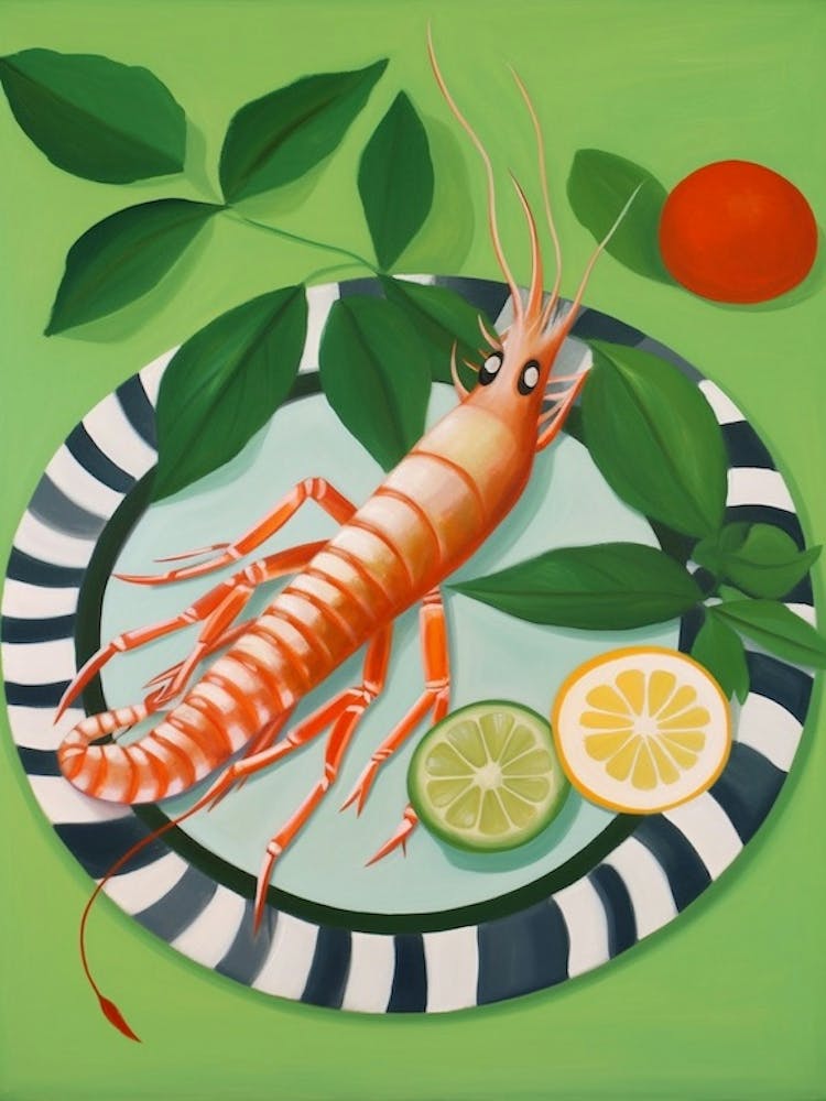 Prawn 2 Italian Still Life Painting