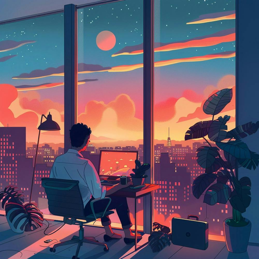Coucher de Soleil en Ville 1