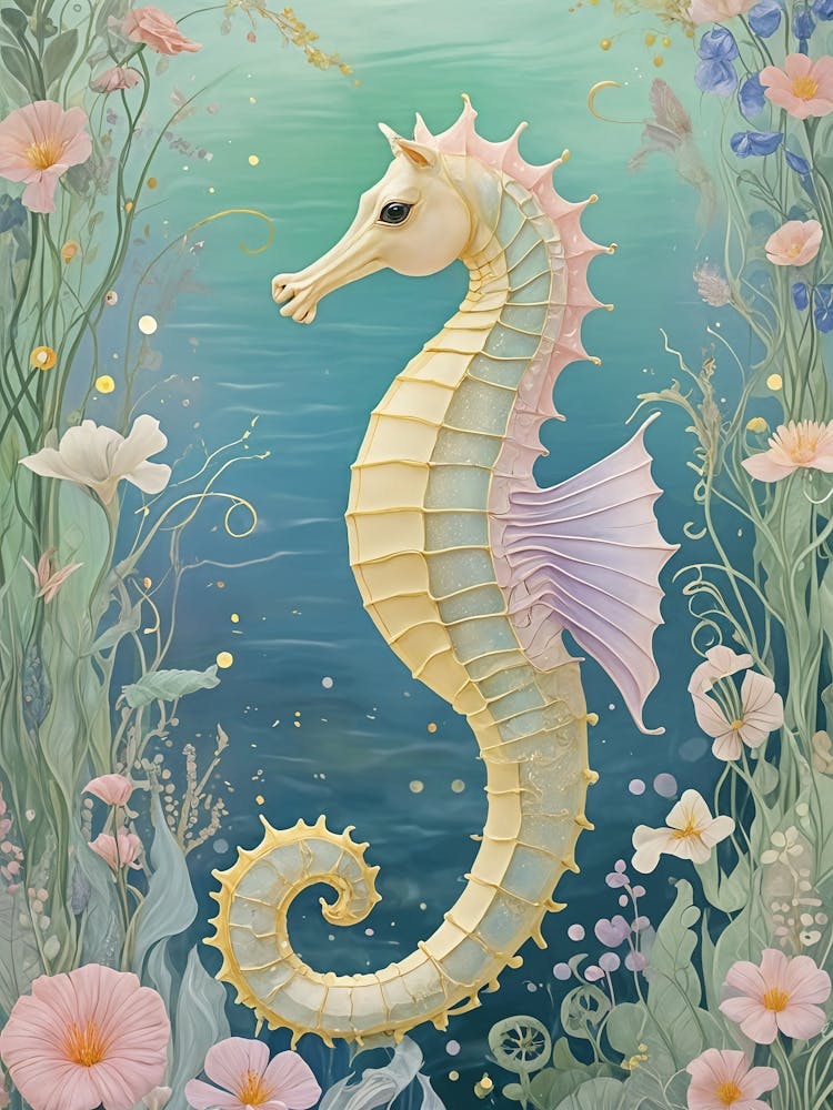 Pastel Seahorse no3