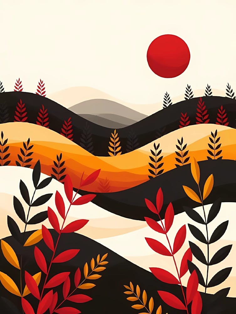 Paysage D'Automne Impression Sur Toile