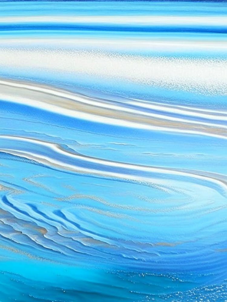 Water Ripples Over Sand Landscapes Waterscape Marble Acrylic Painting 1