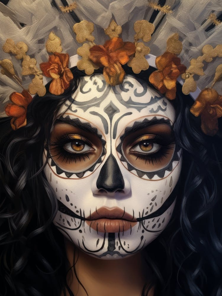 La Catrina Skull Makeup Girl