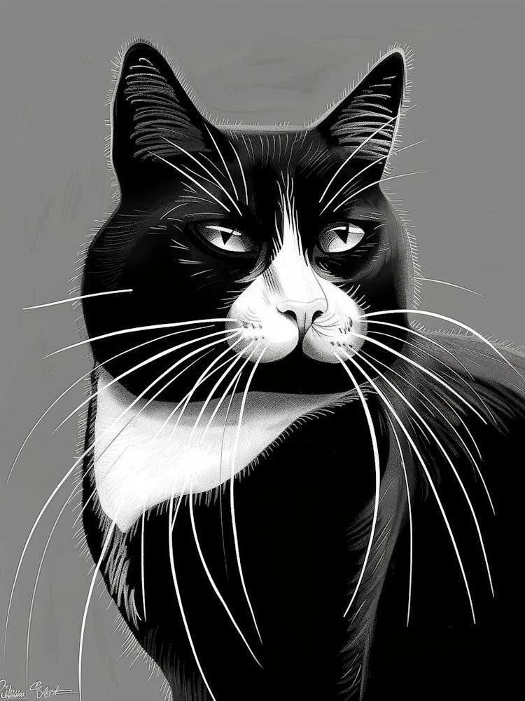 Black And White Cat 9