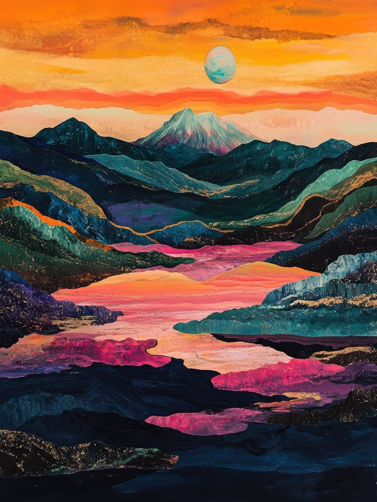 Sunset In The Mountains 1