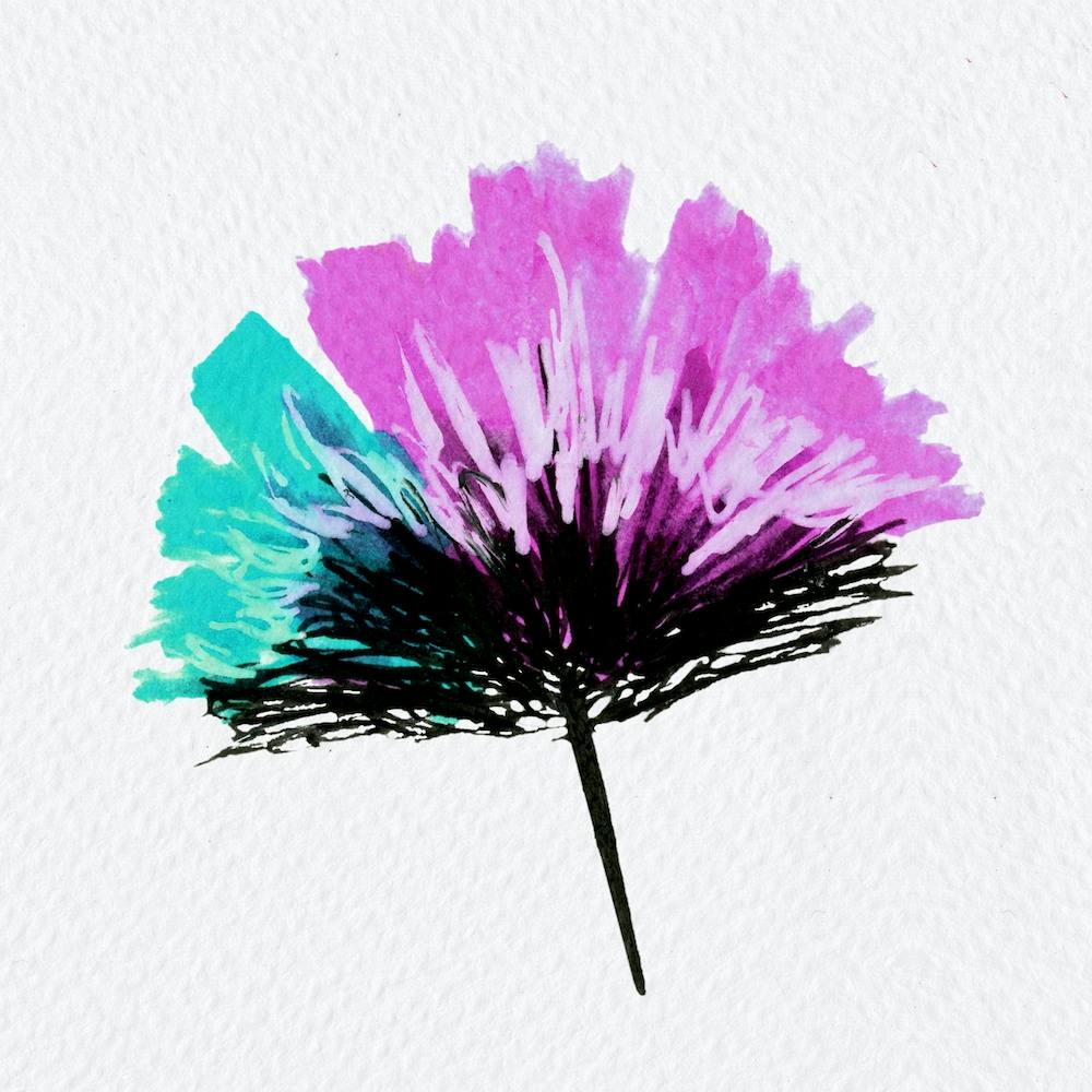 Single Feathery Flower Mint Lavender