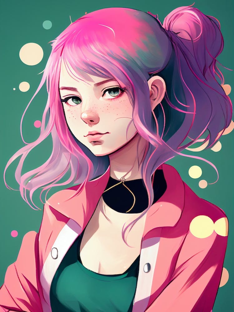 Anime Girl Pink Hair