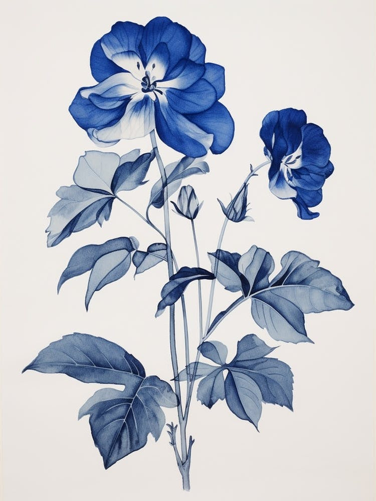 Blue Botanical Impatiens 2