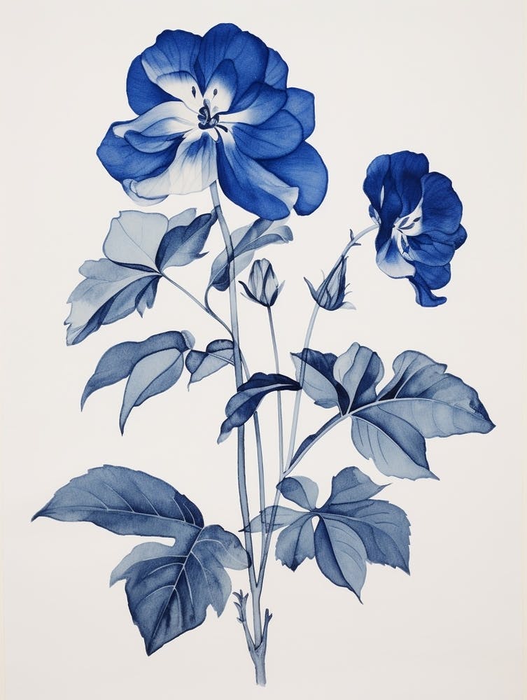 Blue Botanical Impatiens 2