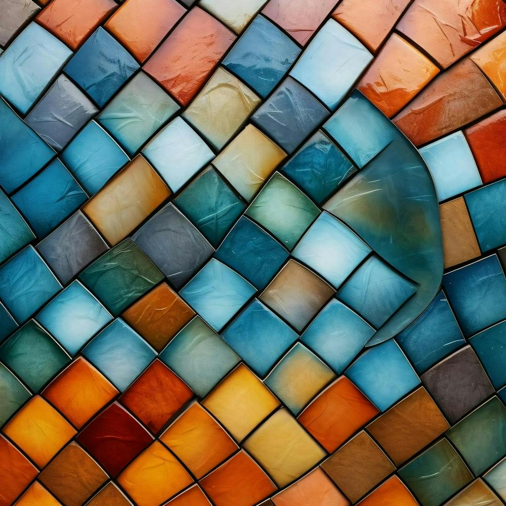 Kwy Close Up Photography Of The Texture Of A Mosaic Of Ceramic 1