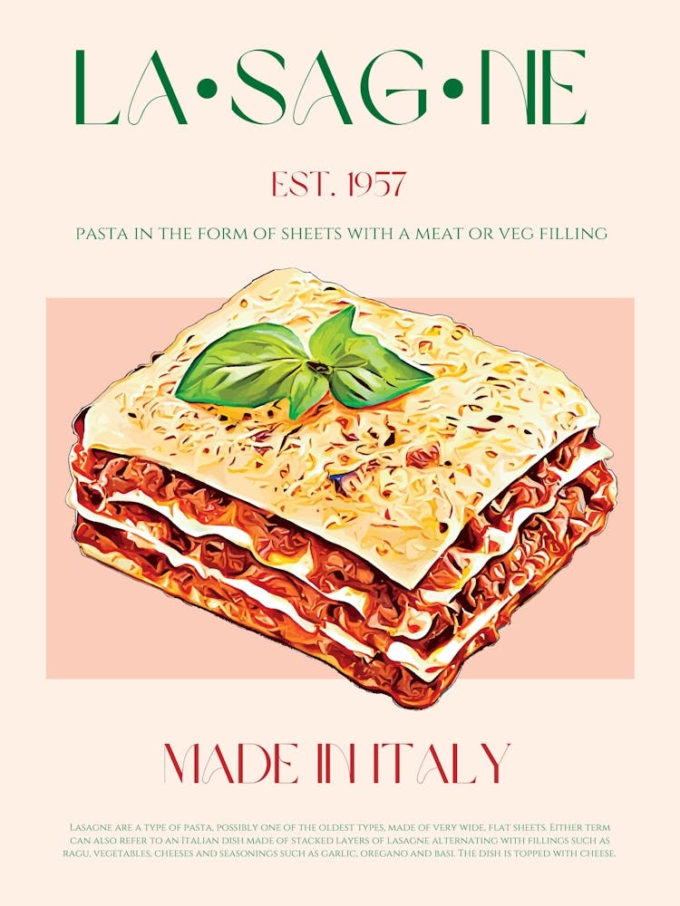 Lasagne Mid Century