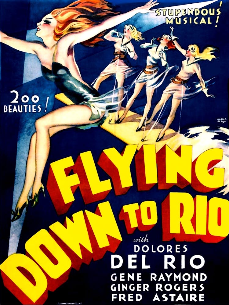 Flying Down To Rio With 200 Beauties, Vintage Advertisement For A Play