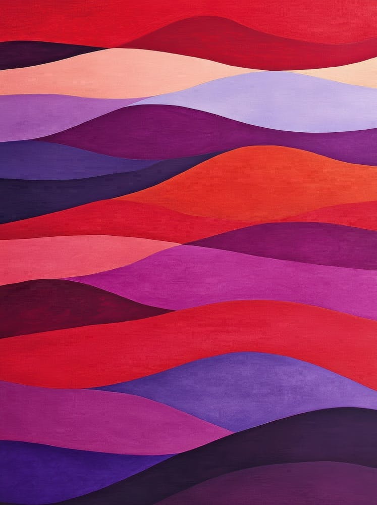 Purple And Red Waves