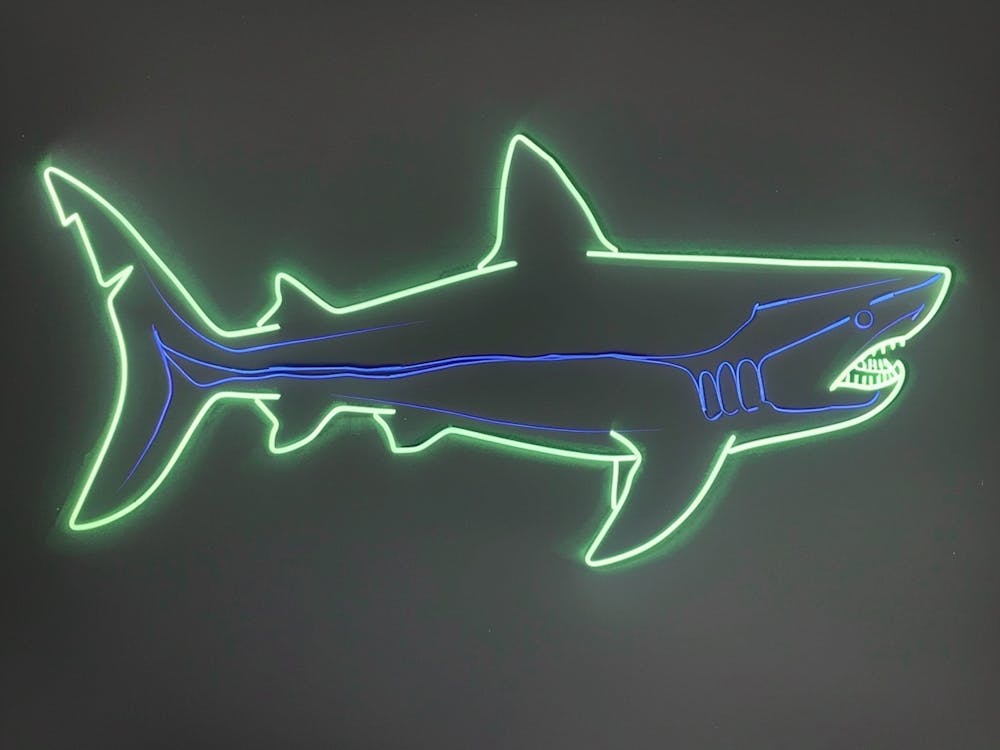 Green Scalloped Hammerhead Neon Shark 4