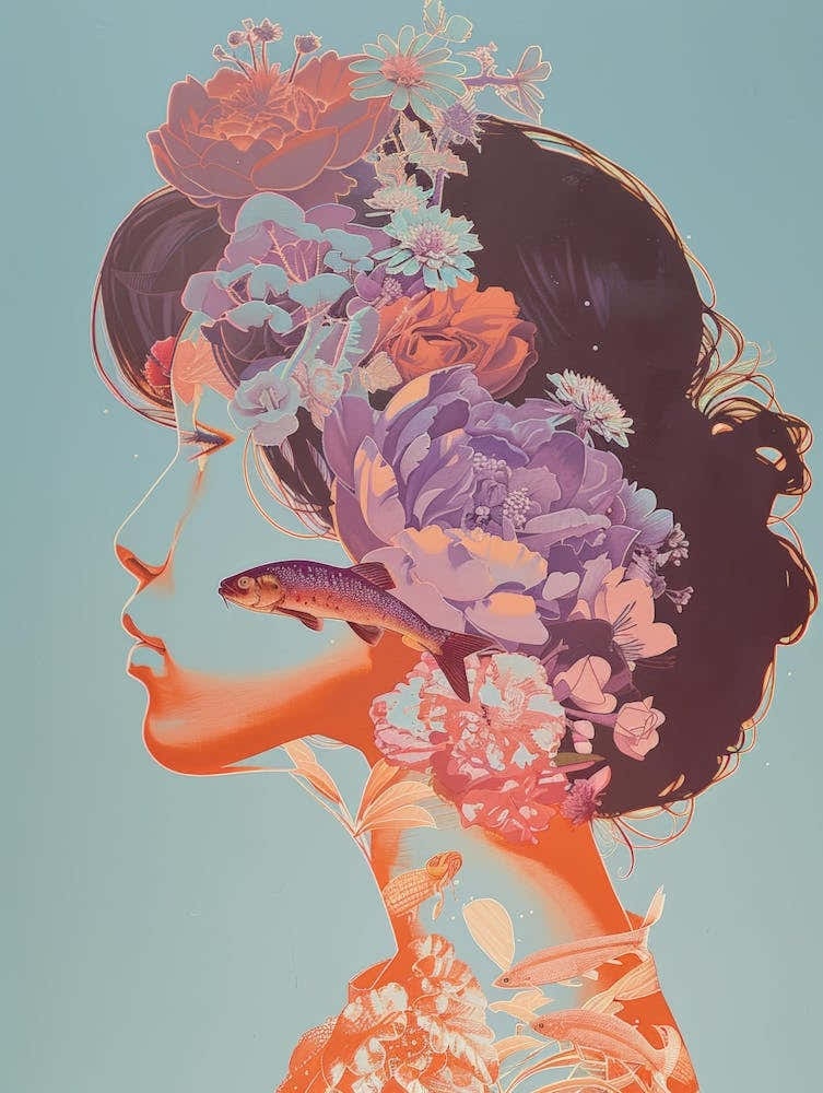 'A Woman With Flowers'