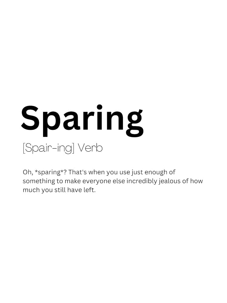 Sparing Definition Meaning