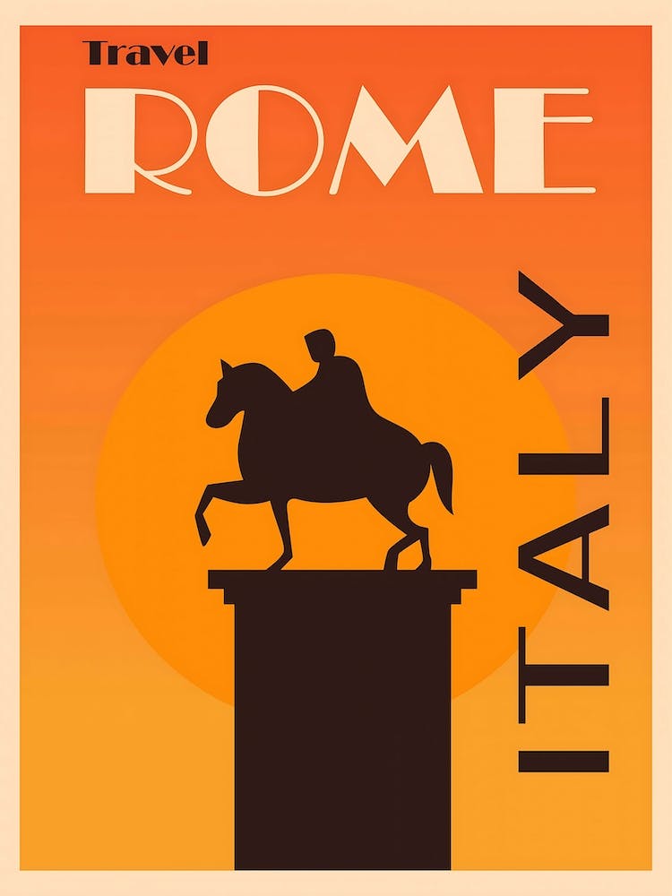 Modern And Fresh Travel Poster For Rome, Karen Arnold