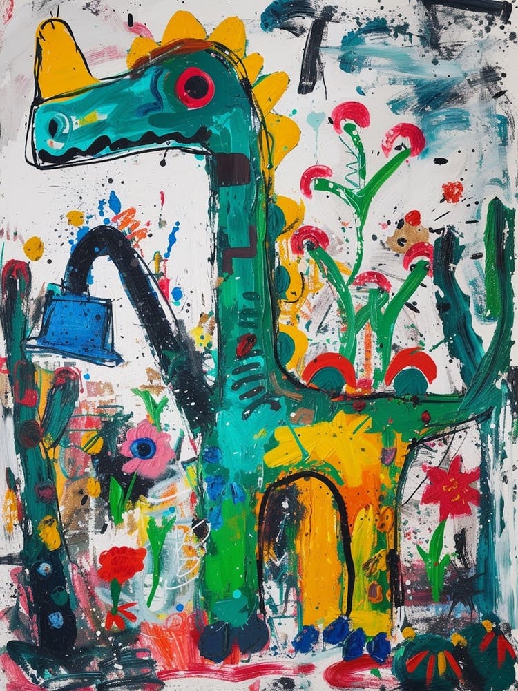 Abstract Dinosaur In The Garden 2