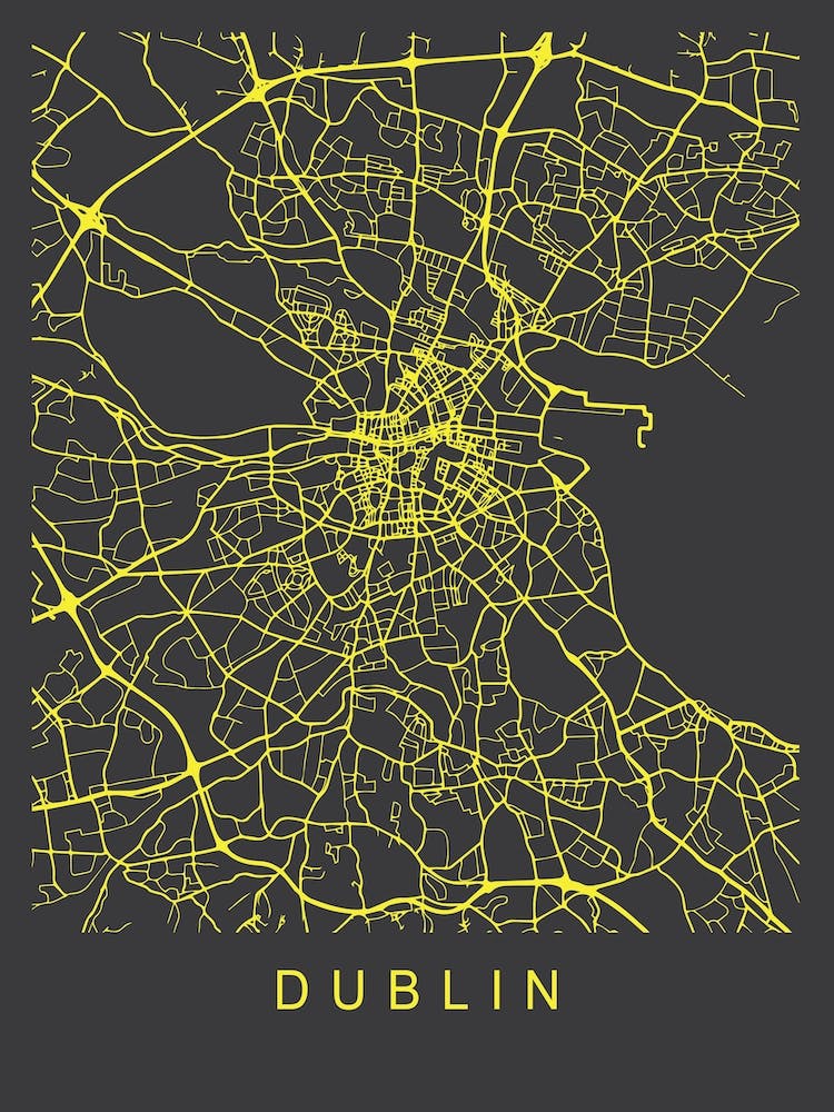 Dublin Map Neon
