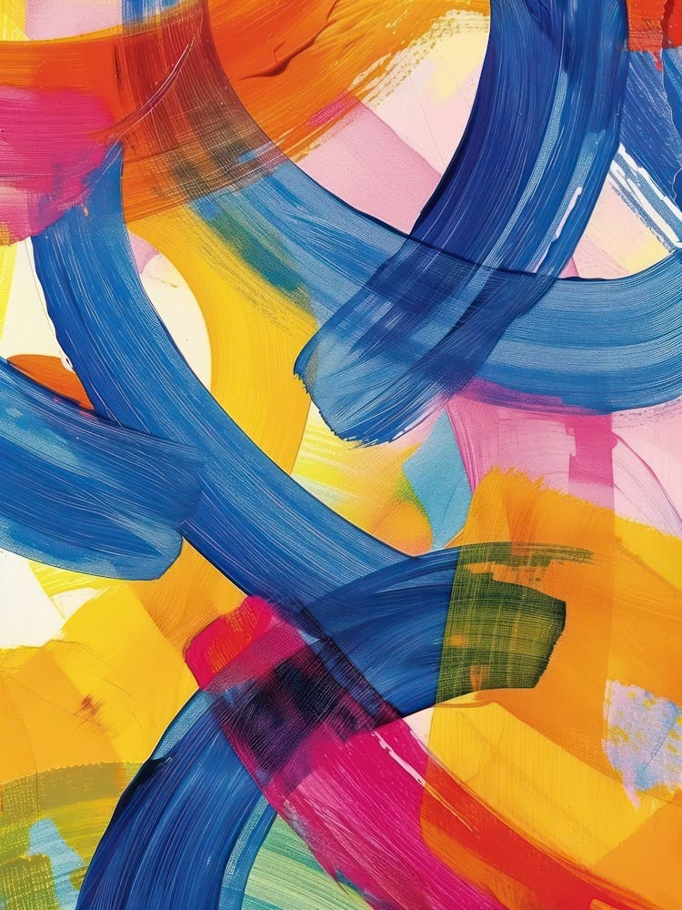 Rainbow Paint Brush Strokes 3