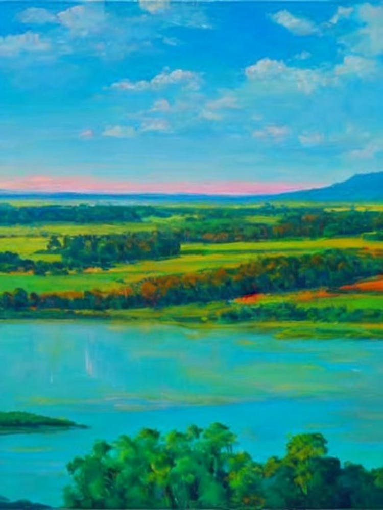Salonga National Park The Democratic Republic Of The Congo Blue Oil Painting 2