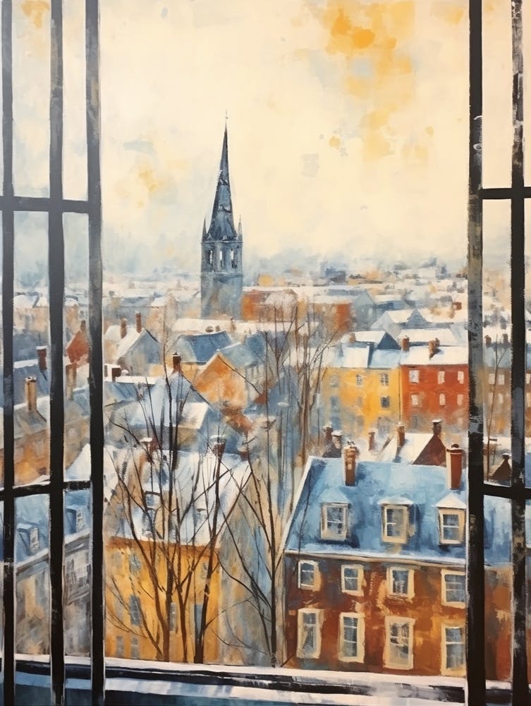 Paysage Urbain Hivernal Copenhague Danemark 3