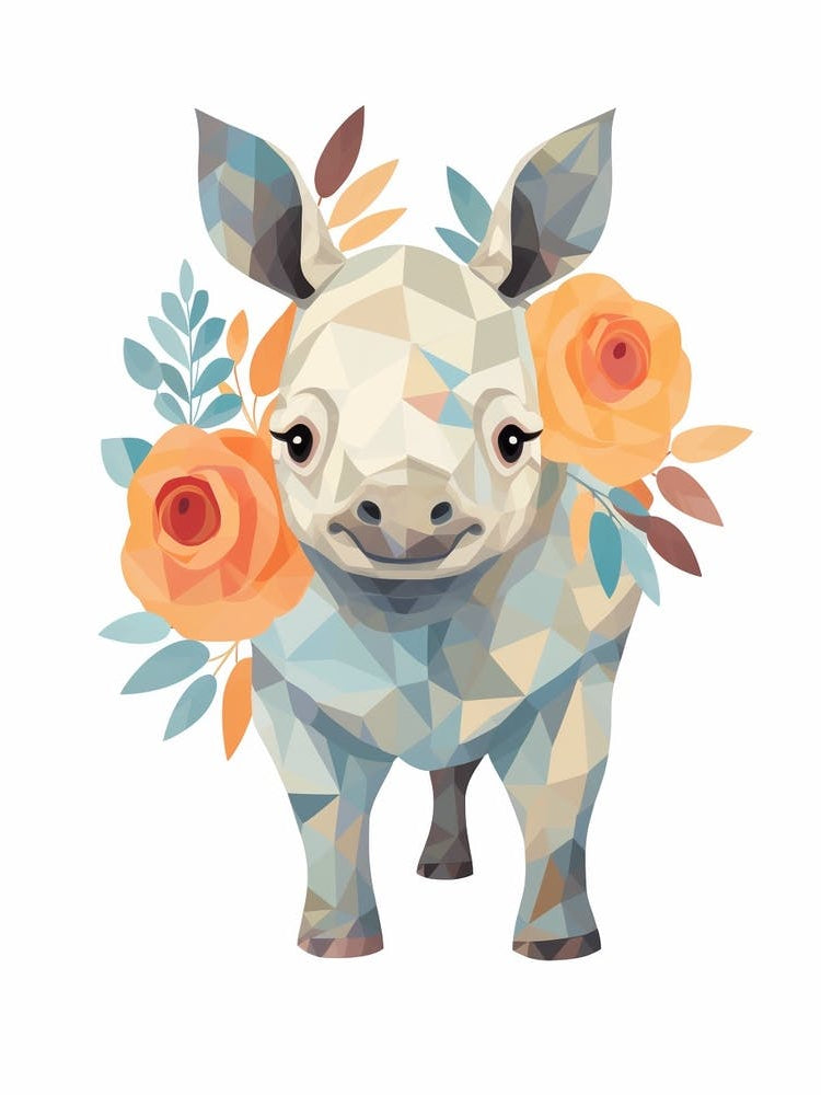 Baby Animal Illustration  Rhino 3