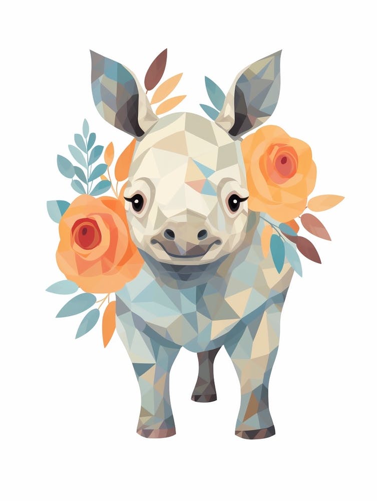 Baby Animal Illustration  Rhino 3