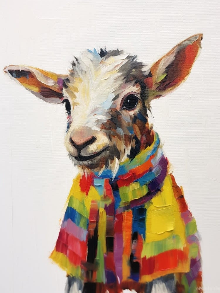 Baby Animal Wearing Sweater Goat 3