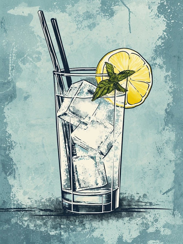 Tom Collins Watercolour Inspired Illustration 2