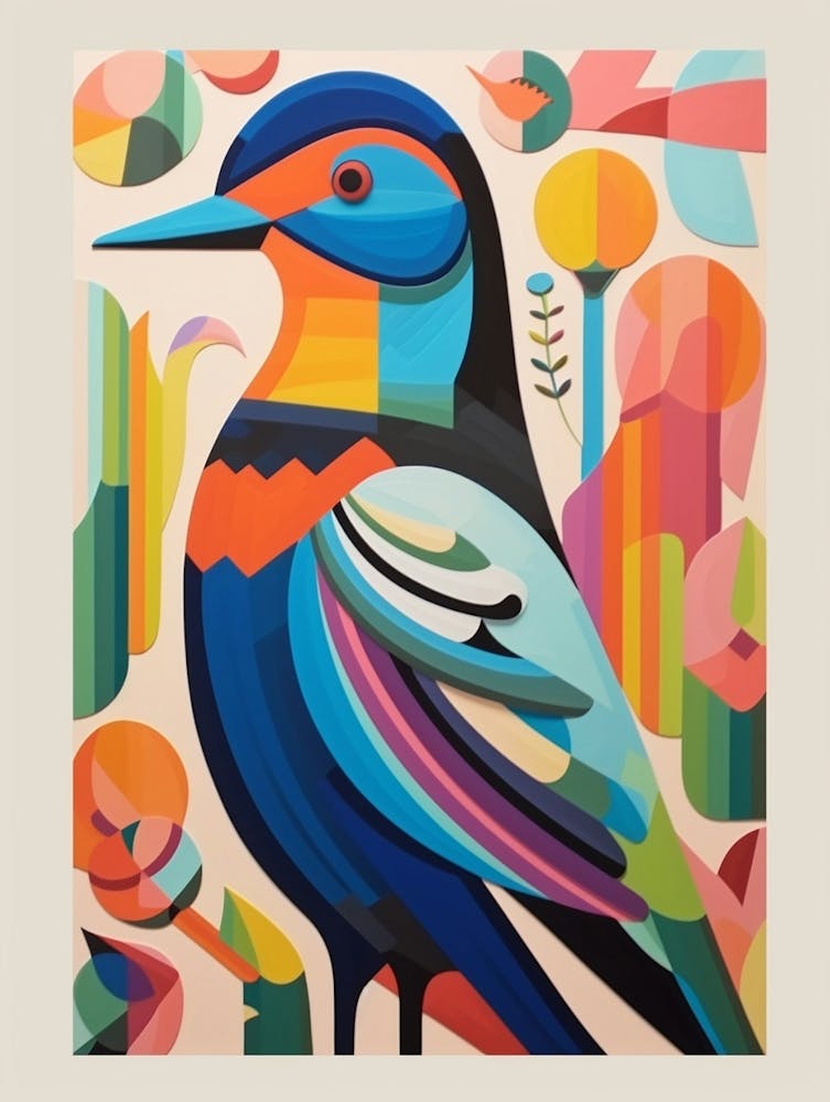 Colourful Scandi Bird Mallard Duck 3