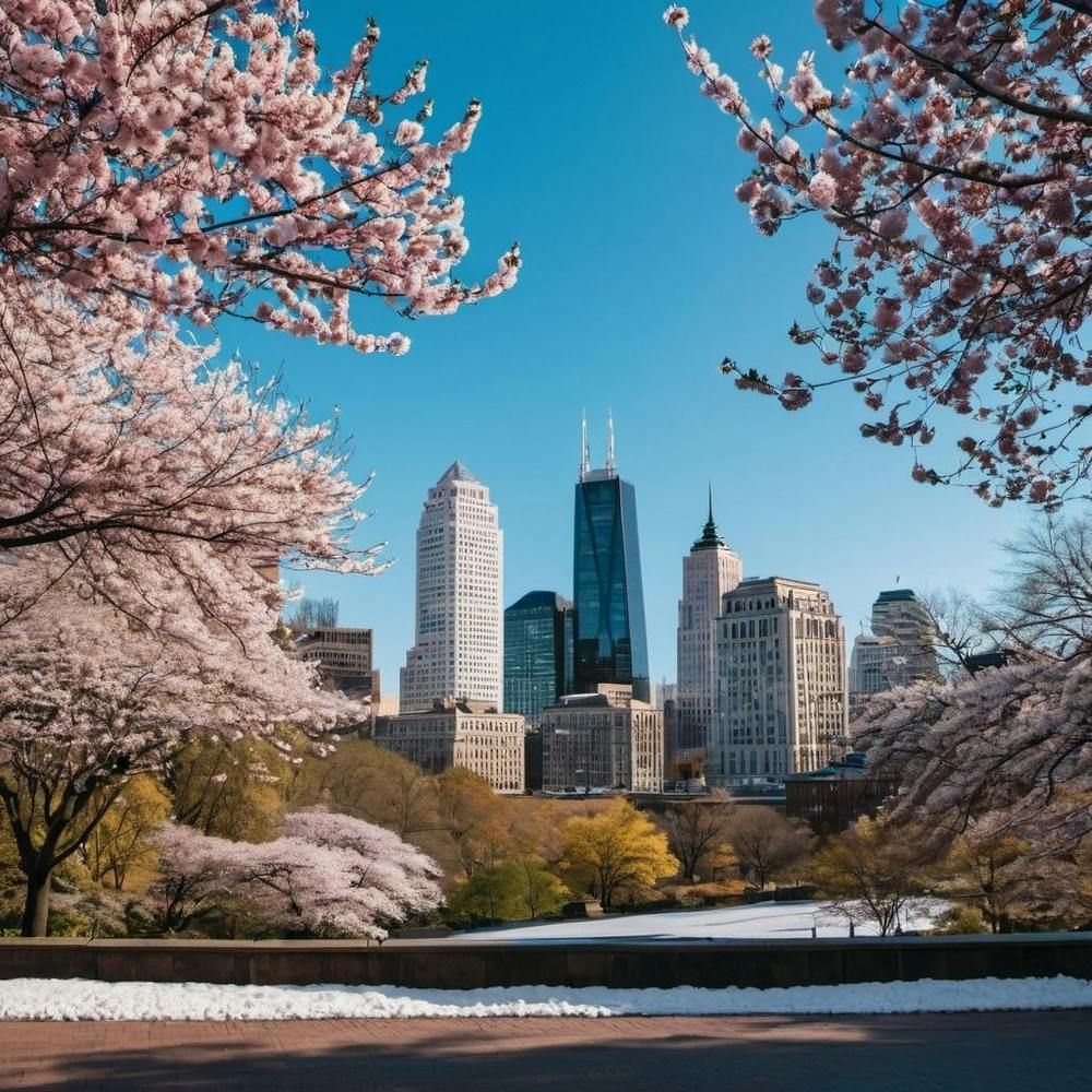 Cherry Blossoms In The Park