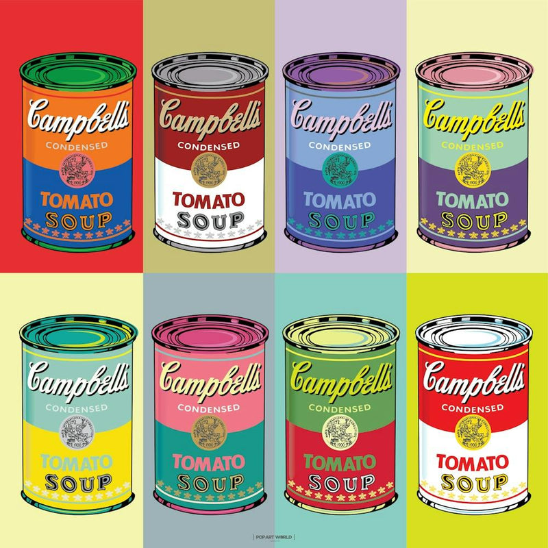 CAMPBELL´S SOUP 8 | POP ART Digital creation | THE BEST OF POP ART, NOW IN DIGITAL VERSIONS! Prints with bright colors, sharp images and high image resolution.