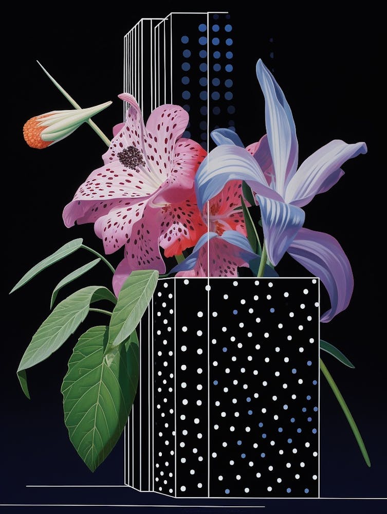 Surreal Florals Purple Flower 2 Flower Painting