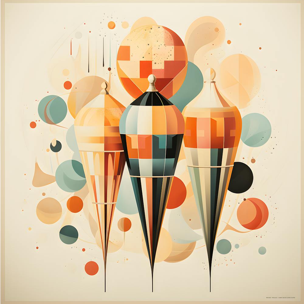 Colorful Cone Abstract Food Art For Modern Homes