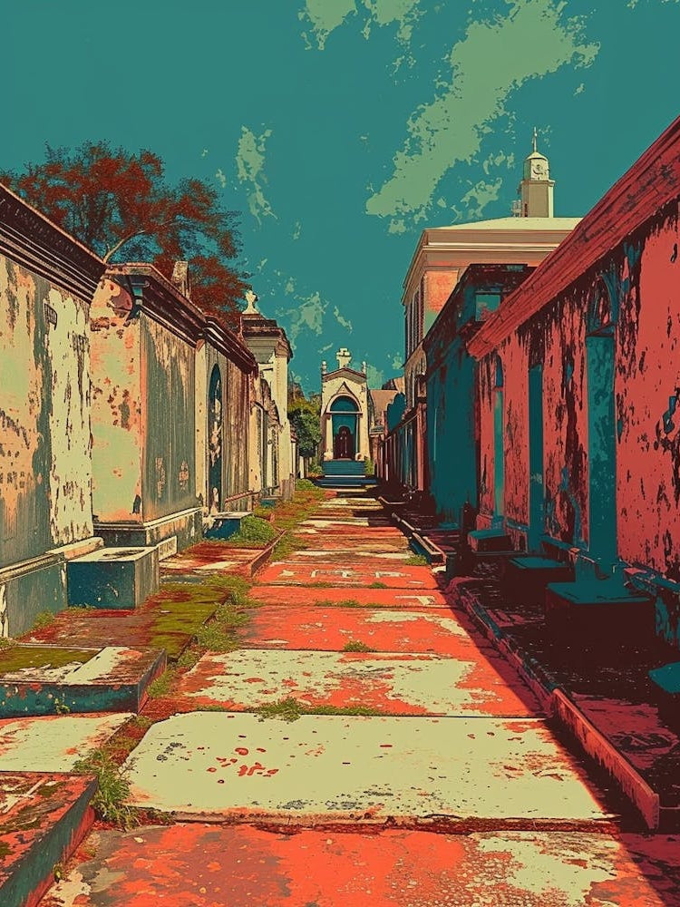 St Louis Cemetery No 1 Vintage Poster 4