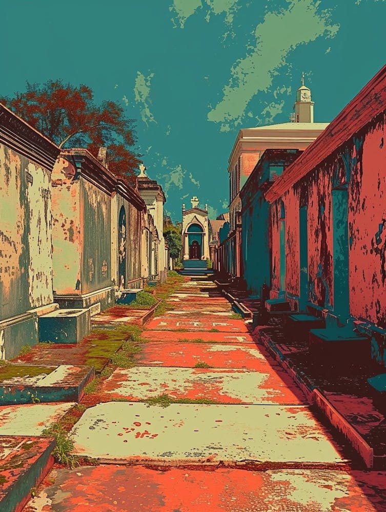 St Louis Cemetery No 1 Vintage Poster 4