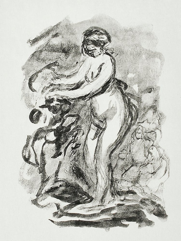 Woman With Grapevine, 1st Variant (1904), Pierre Auguste Renoir