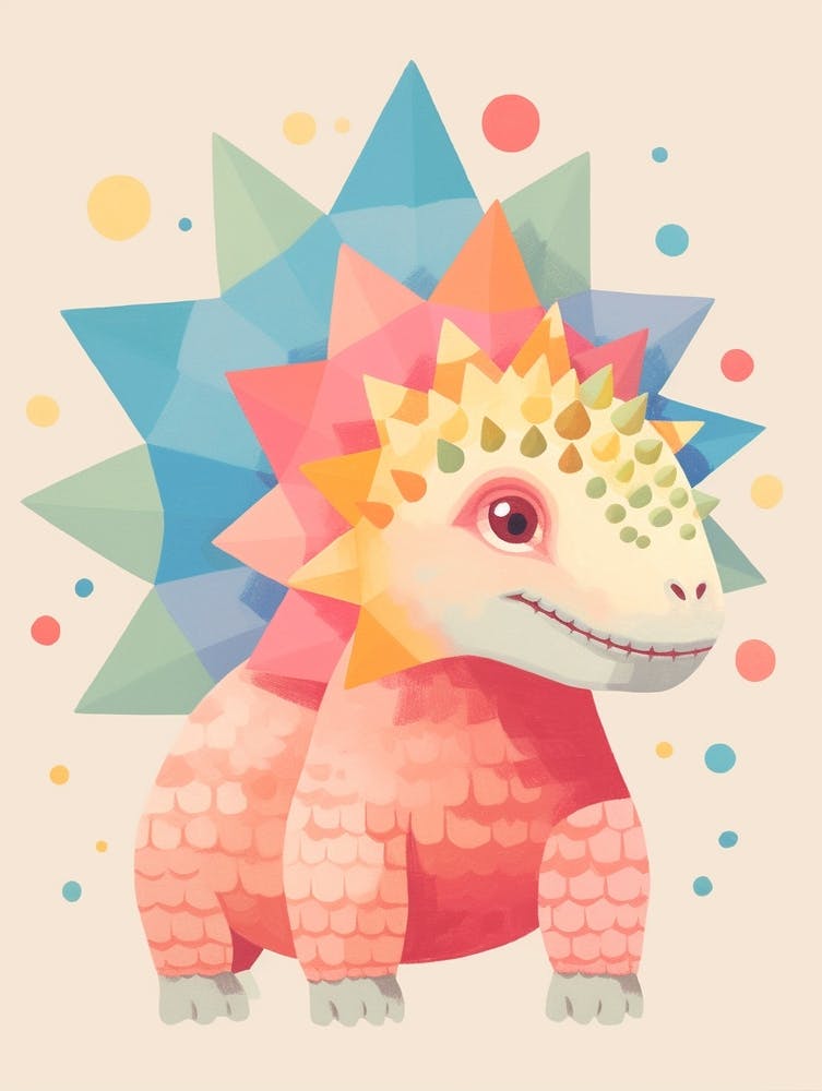 Colourful Dinosaur Stegosaurus 1